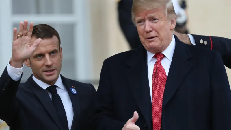 Emmanuel Macron a Donald Trump