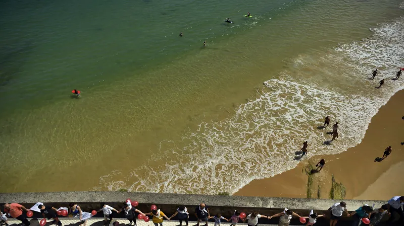 Lidský řetěz v Baskicku