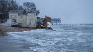 Bouře zasáhla pobřeží Krymského poloostrova