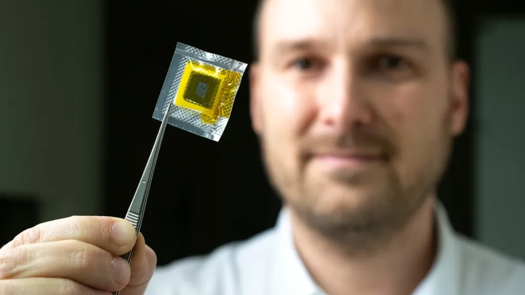 Jiří Červenka představuje nový typ nehořlavé baterie