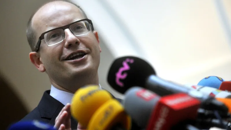 Bohuslav Sobotka na tiskové konferenci