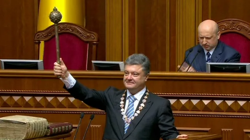 Petro Porošenko při slavnostní inauguraci