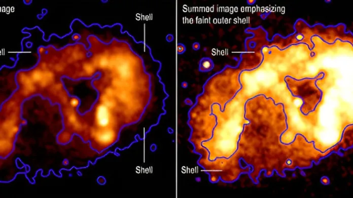 Rentgenové snímky zbytků exploze Eta Carinae