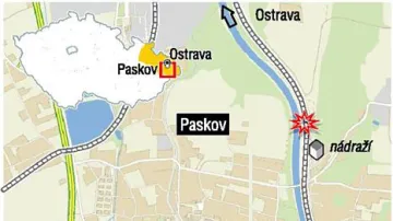 Srážka vlaků na jednokolejce v Paskově