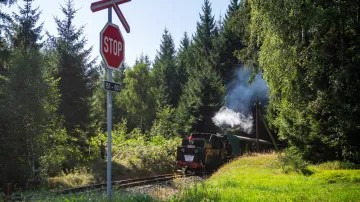 Vlak Jindřichohradeckých místních drah na úzkokolejné trati