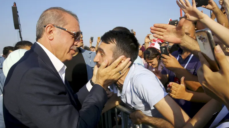 Erdogan se svými příznivci