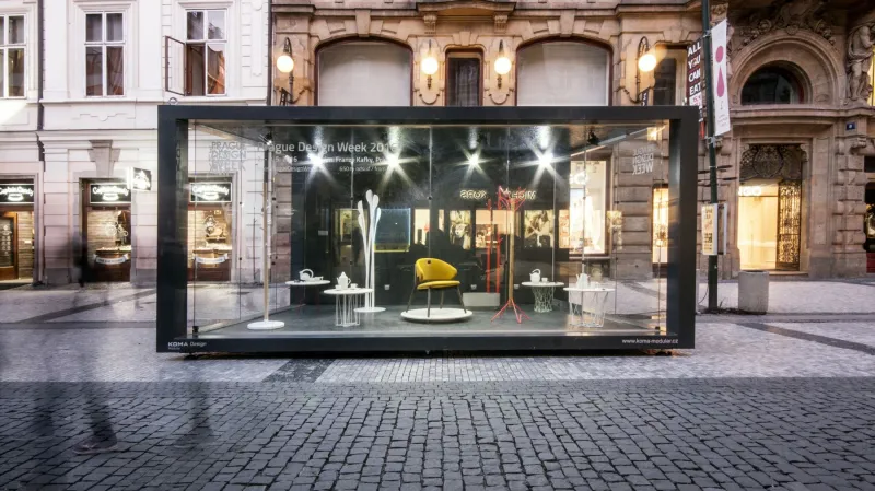 Skleněný model pro studentský design na Prague Design Week 2016