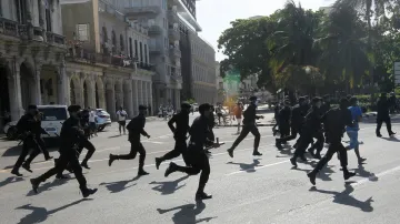 Policisté byli v pohotovosti i v dalších kubánských městech