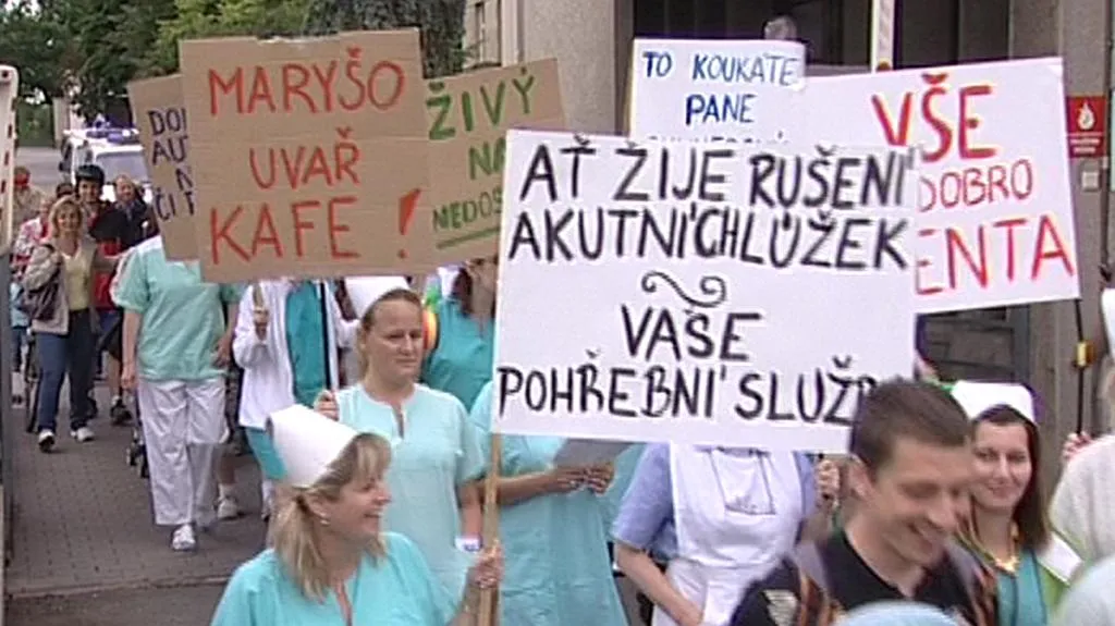 Protestní pochod opočenských zdravotníků
