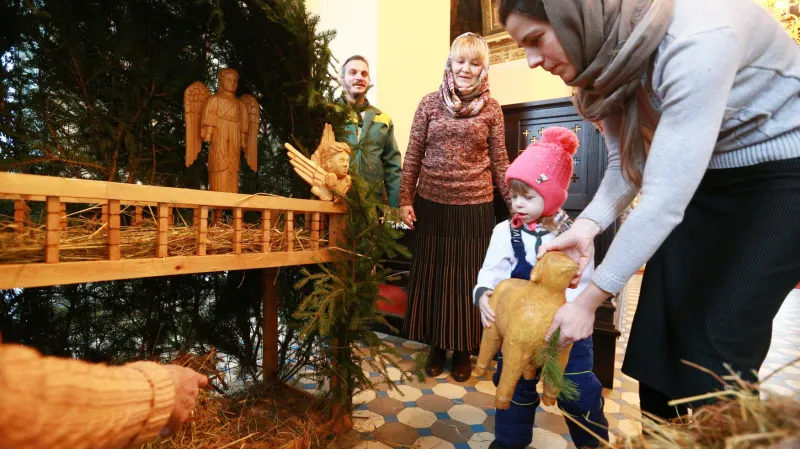 Příprava jesliček v Ivanovské oblasti v Rusku