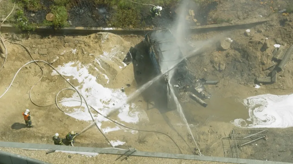 Požár Avie v Liberci