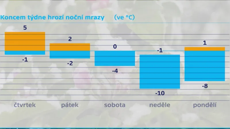Noční mrazy na konci týdne