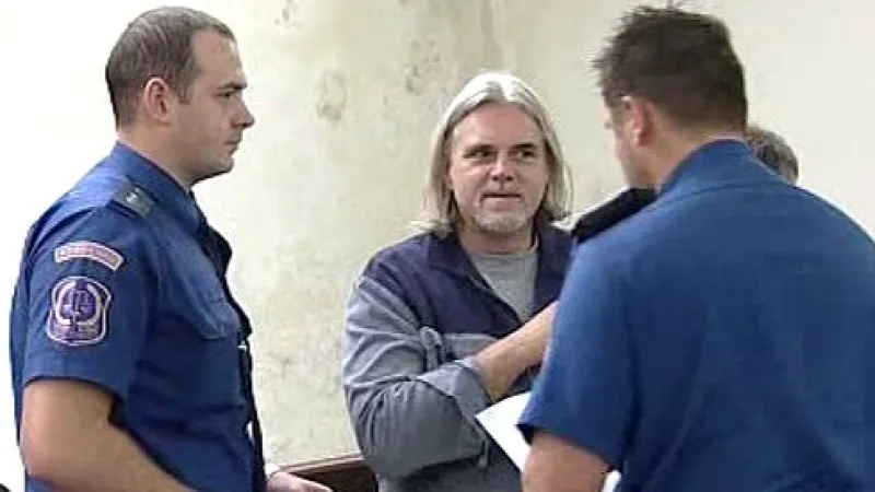Karel Srba u plzeňského soudu