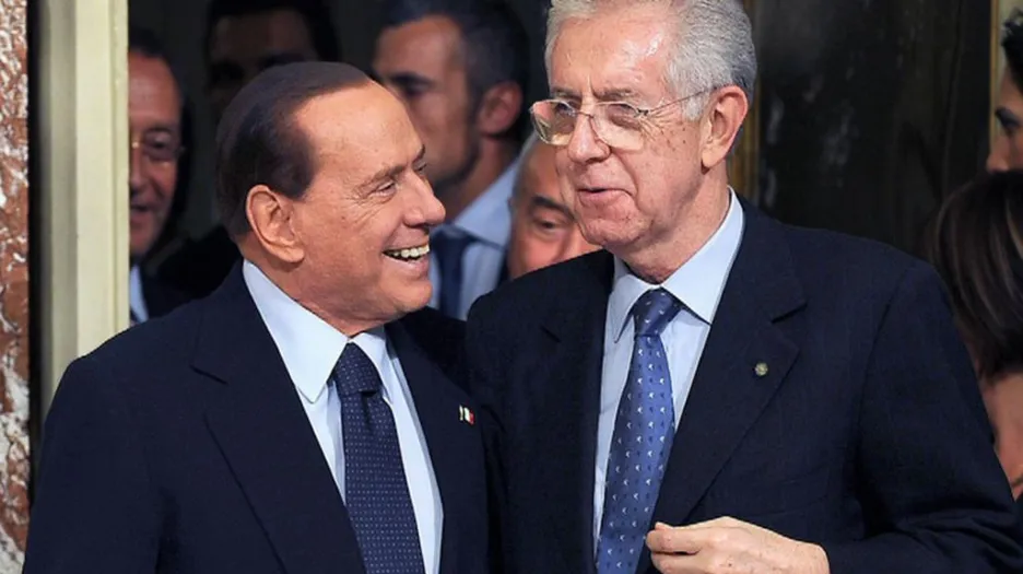 Silvio Berlusconi a Mario Monti