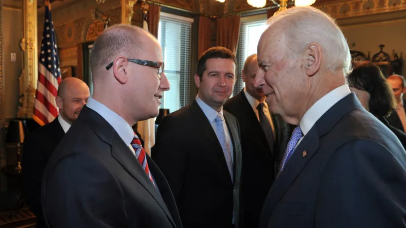Bohuslav Sobotka se setkal s viceprezidentem USA Joem Bidenem