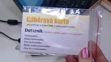 Odběrová karta na vzorky DNA