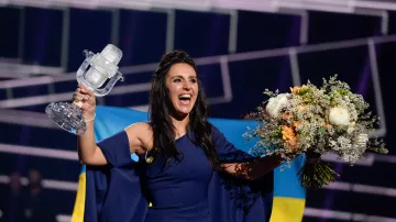 Džamala při vítězství v soutěži Eurovize v roce 2016