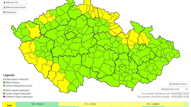 Výstraha meteorologů