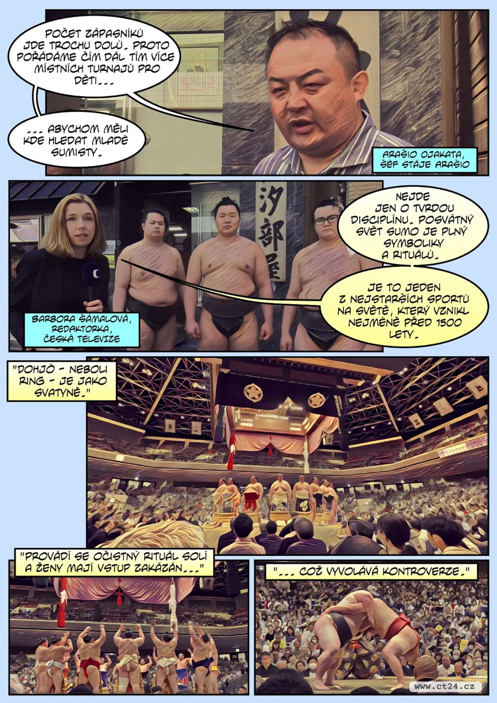 Sumo zápasníci a české sklo