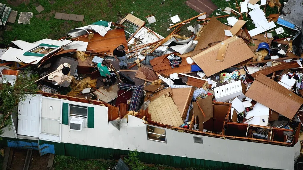 Následky tornáda v Texasu
