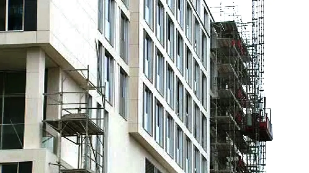 Stavba hotelu v Berlíně