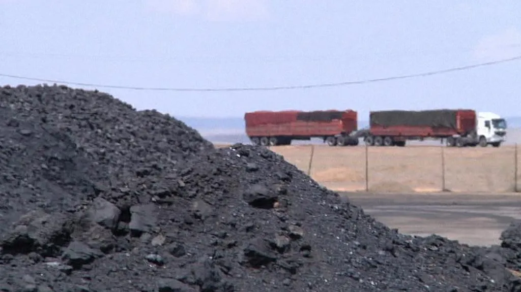 Těžba uhlí v Mongolsku