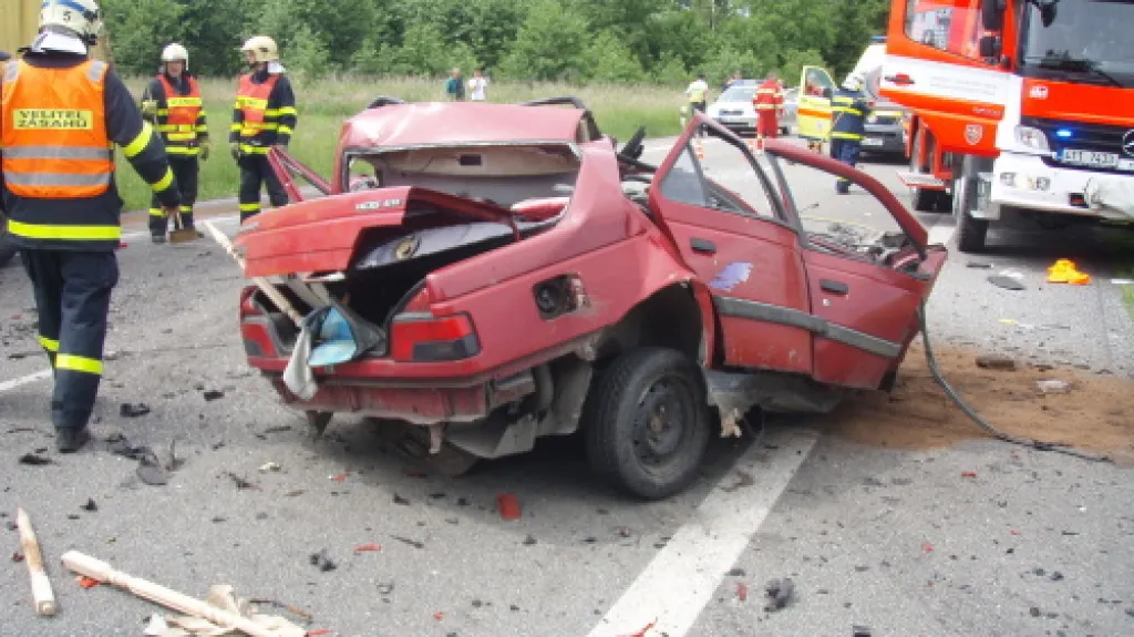 Vrak vozu po nehodě