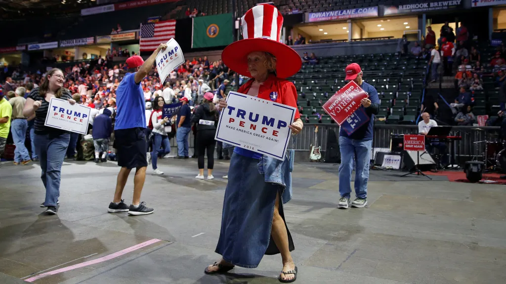 Z Trumpova předvolebního mítinku