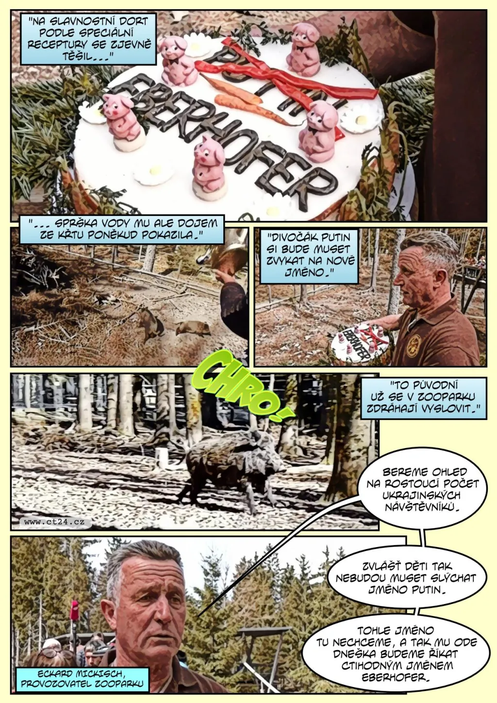 Divočák Putin si bude muset zvykat na nové jméno. To původní už se v zooparku zdráhají vyslovit