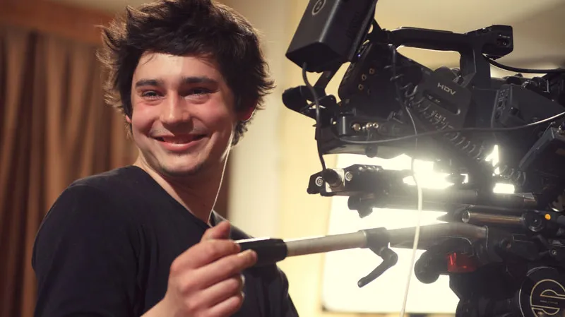 Tomáš Řehořek při natáčení filmu Piko