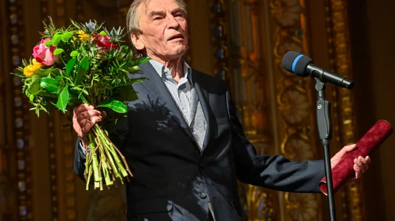 František Němec při uvedení do Síně slávy Národního divadla