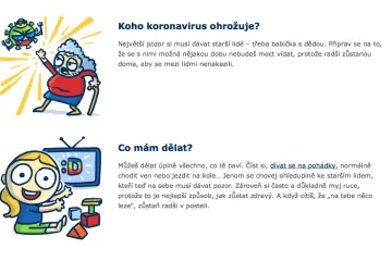 Proč nemůžu do kina ani k babičce? ČT :D informuje děti o koronaviru a nabízí vzdělávací hry
