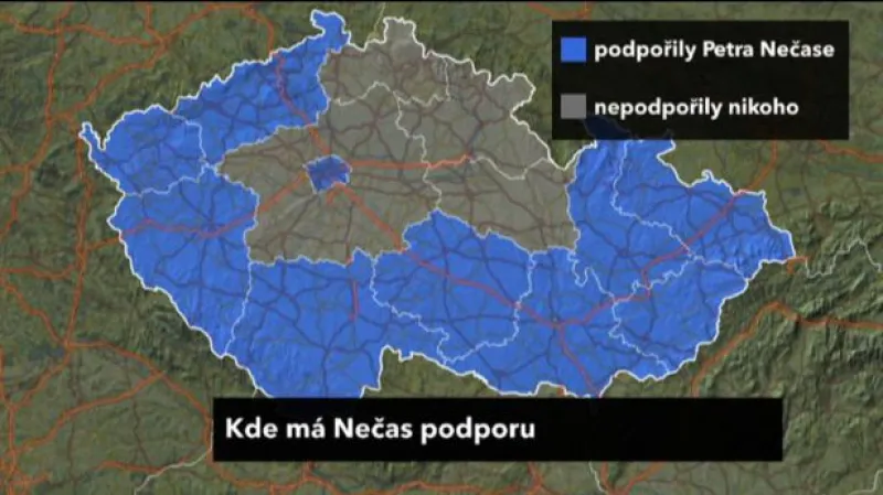 Nečase podporuje 10 krajů