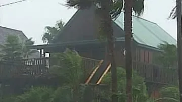 Přímořský dům během hurikánu