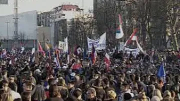 Demonstrace v Bělehradu