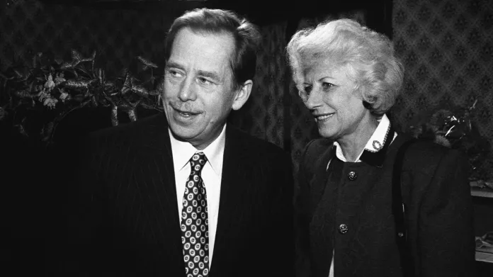 Václav Havel se svou první ženou Olgou