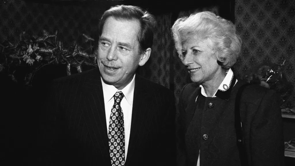 Václav Havel se svou první ženou Olgou