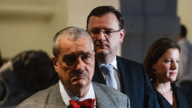 Karel Schwarzenberg, Petr Nečas a Karolína Peake