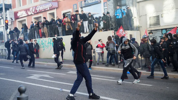 Protesty v ulicích Marseille