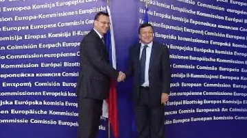Petr Nečas a José Barroso