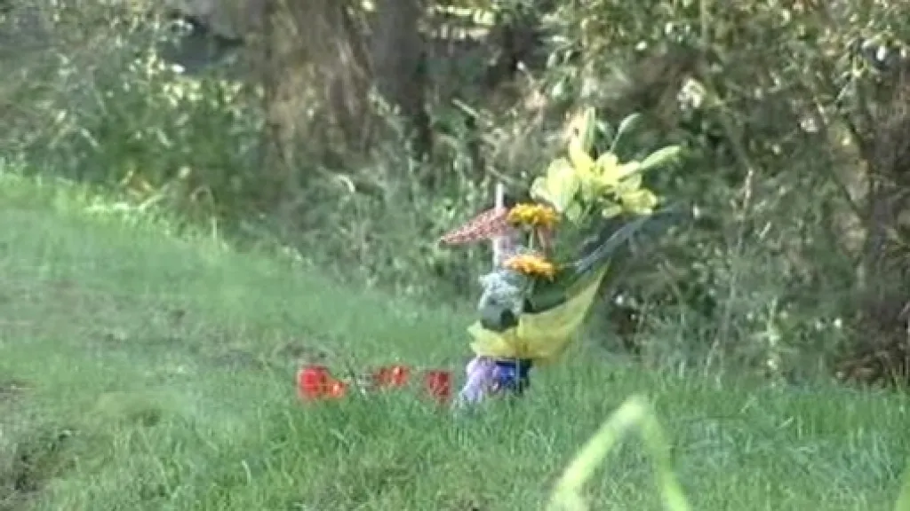 Květiny na místě tragické jízdy