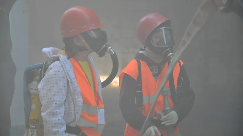 Cvičení mladých hasičů v Náchodě