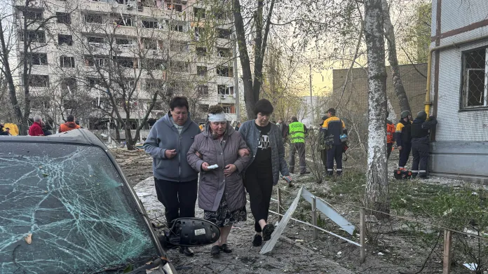 Část Charkova zasažená ruskými vzdušnými útokyc