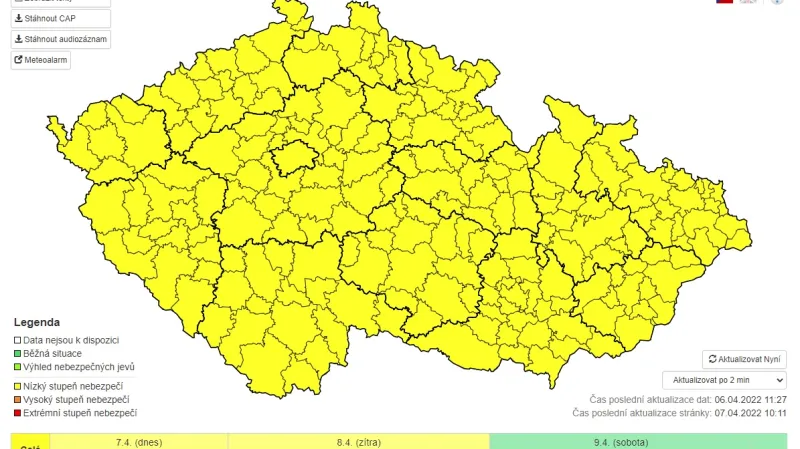 Výstraha meteorologů