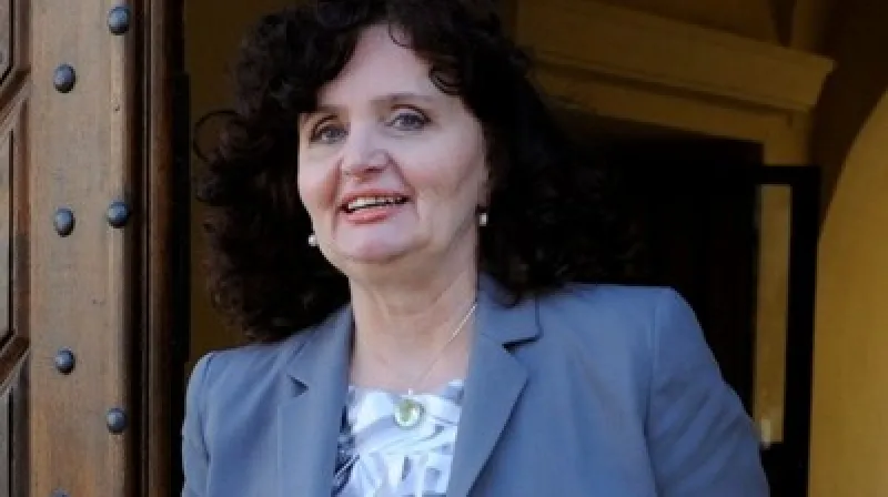 Miroslava Kopicová po jednání v Hrzánském paláci