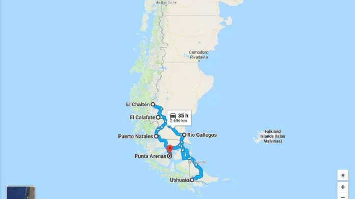 Trasa po Patagonii