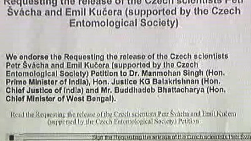 Petice za propuštění českých entomologů
