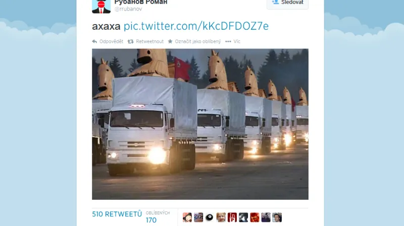 Konvoj na sociálních sítích