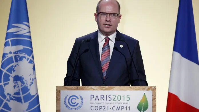 Bohuslav Sobotka na klimatické konferenci v Paříži