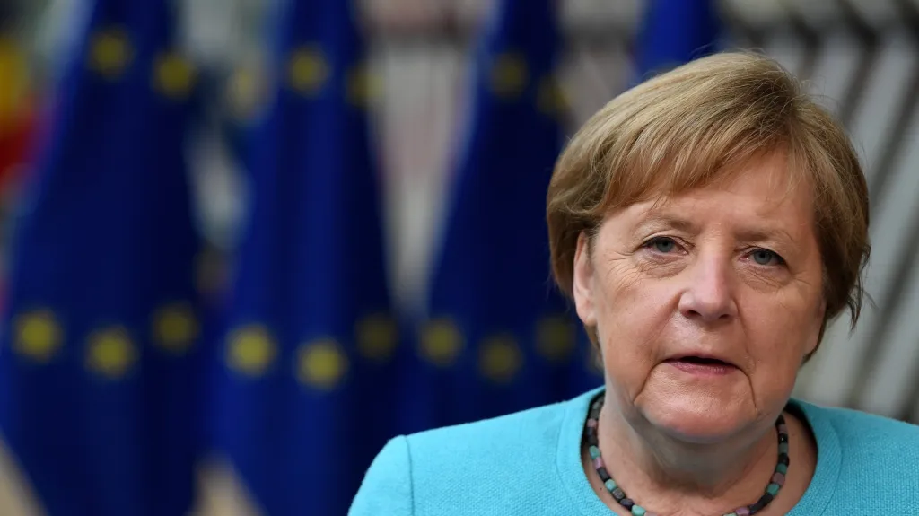 Angela Merkelová na summitu EU